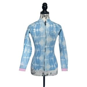 Billabong Surf Capsule Tie Dye Long Sleeve Rash Guard Zip Up Top